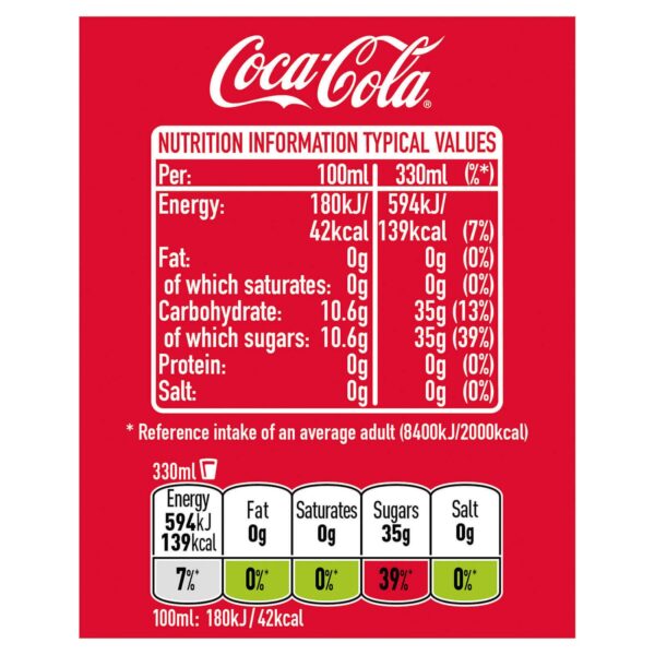 Coca-Cola Original Taste 24 x 330ml - Image 3