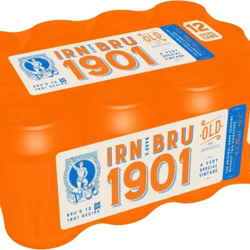 Irn-Bru 1901 12 x 330ml can multipack – original recipe Scottish soft drink
