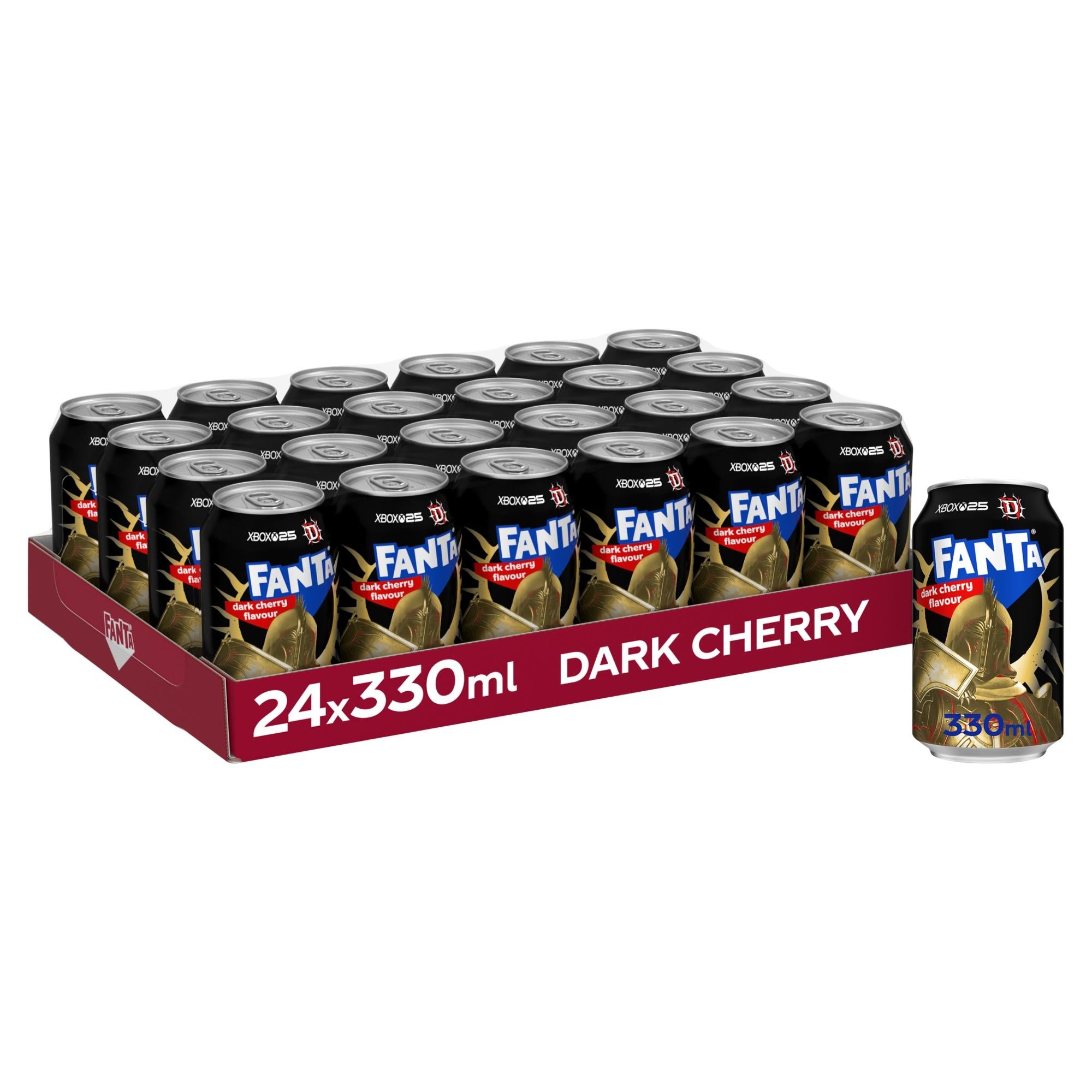 Fanta Dark Cherry 24 x 330ml Soft Drink Cans