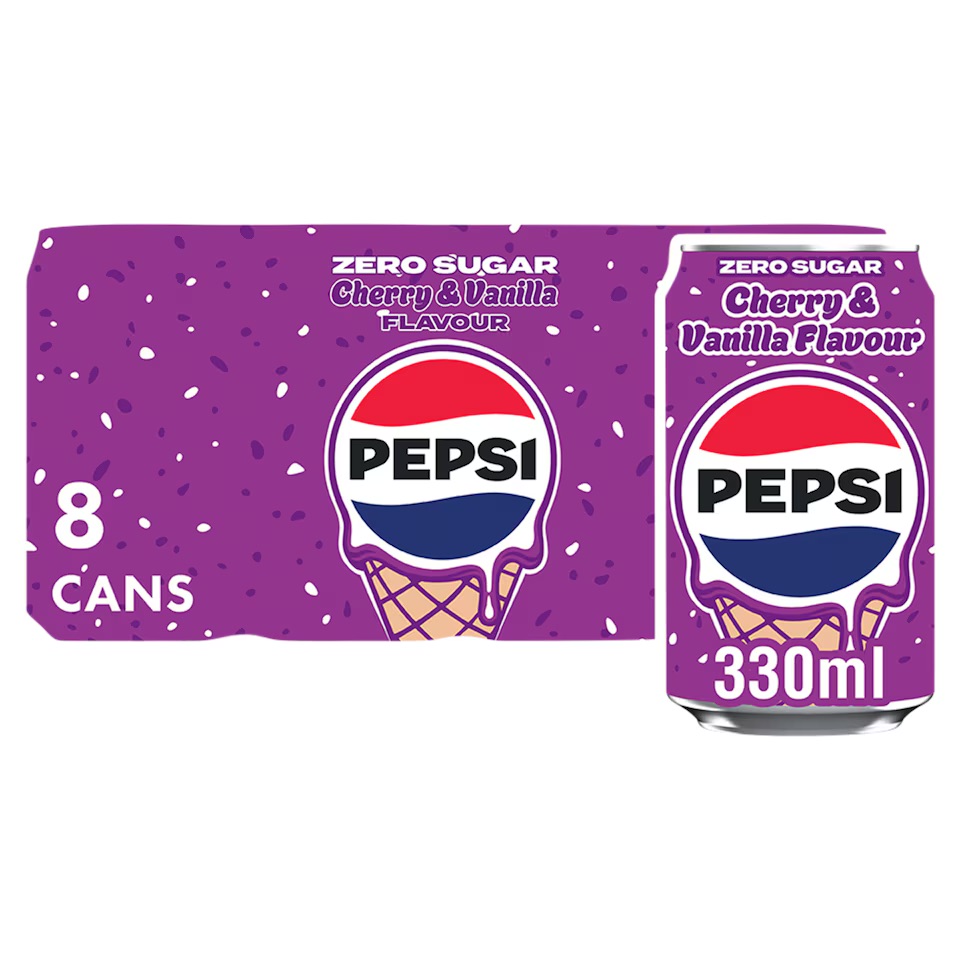Pepsi Max Cherry Vanilla Zero Sugar 24 x 330ml