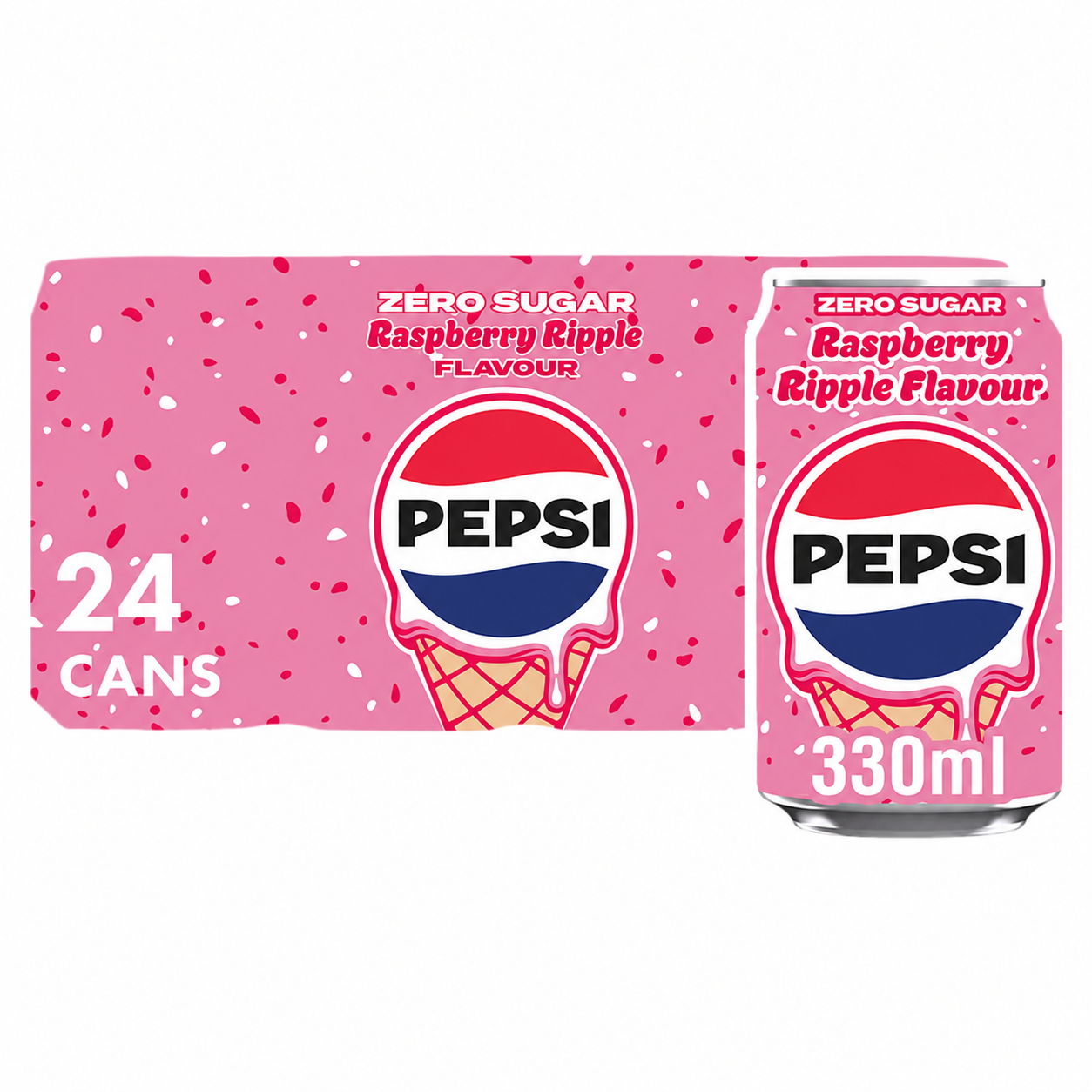 Pepsi Max Raspberry Ripple Zero Sugar 24 x 330ml Pepsi Max Raspberry Ripple Zero Sugar 24 x 330ml