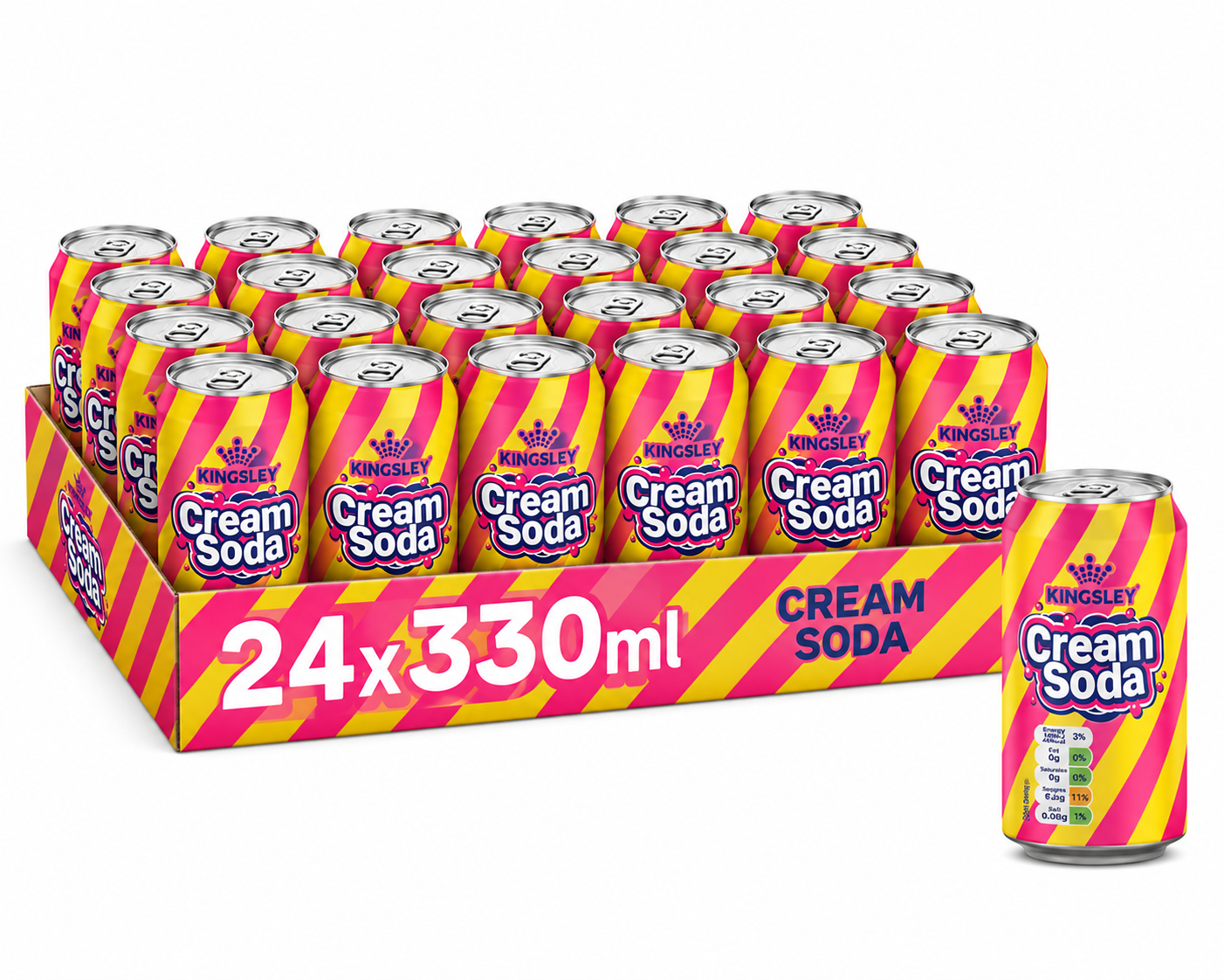 Kingsley Cream Soda 24 x 330ml